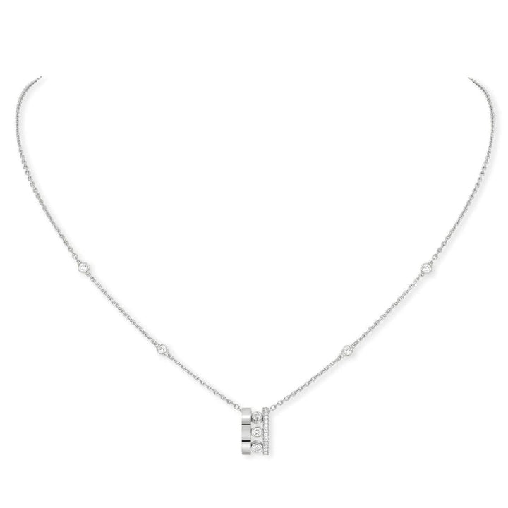 Messika Jewelry - Move Romane Pendant Necklace - White Gold | Manfredi Jewels