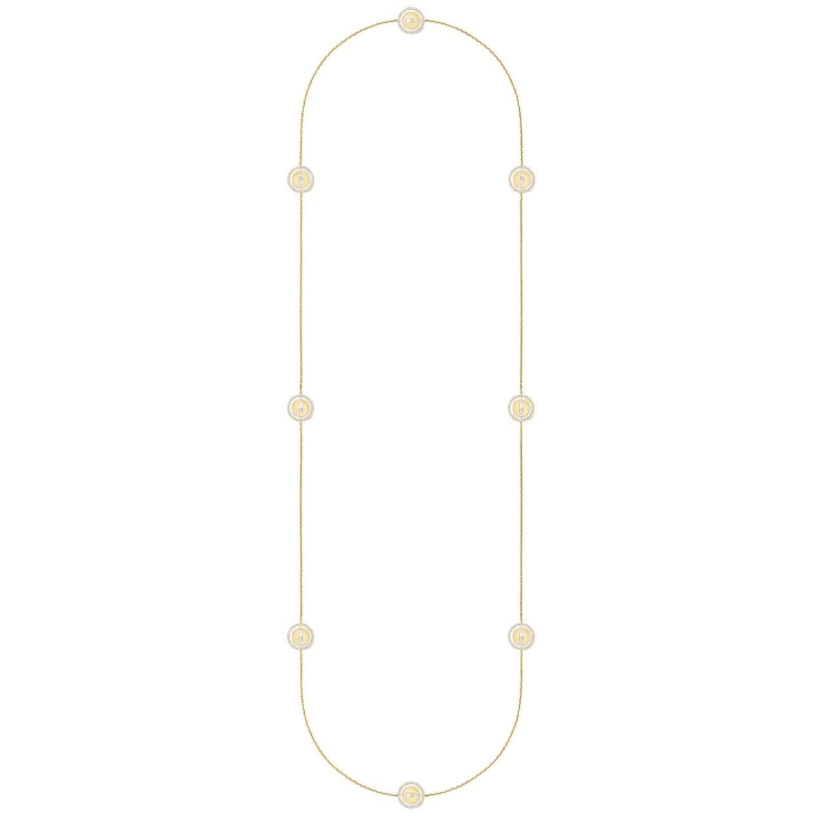 Messika Jewelry - NECKLACE DIAMOND YELLOW GOLD LUCKY MOVE LONG NECKLACE | Manfredi Jewels