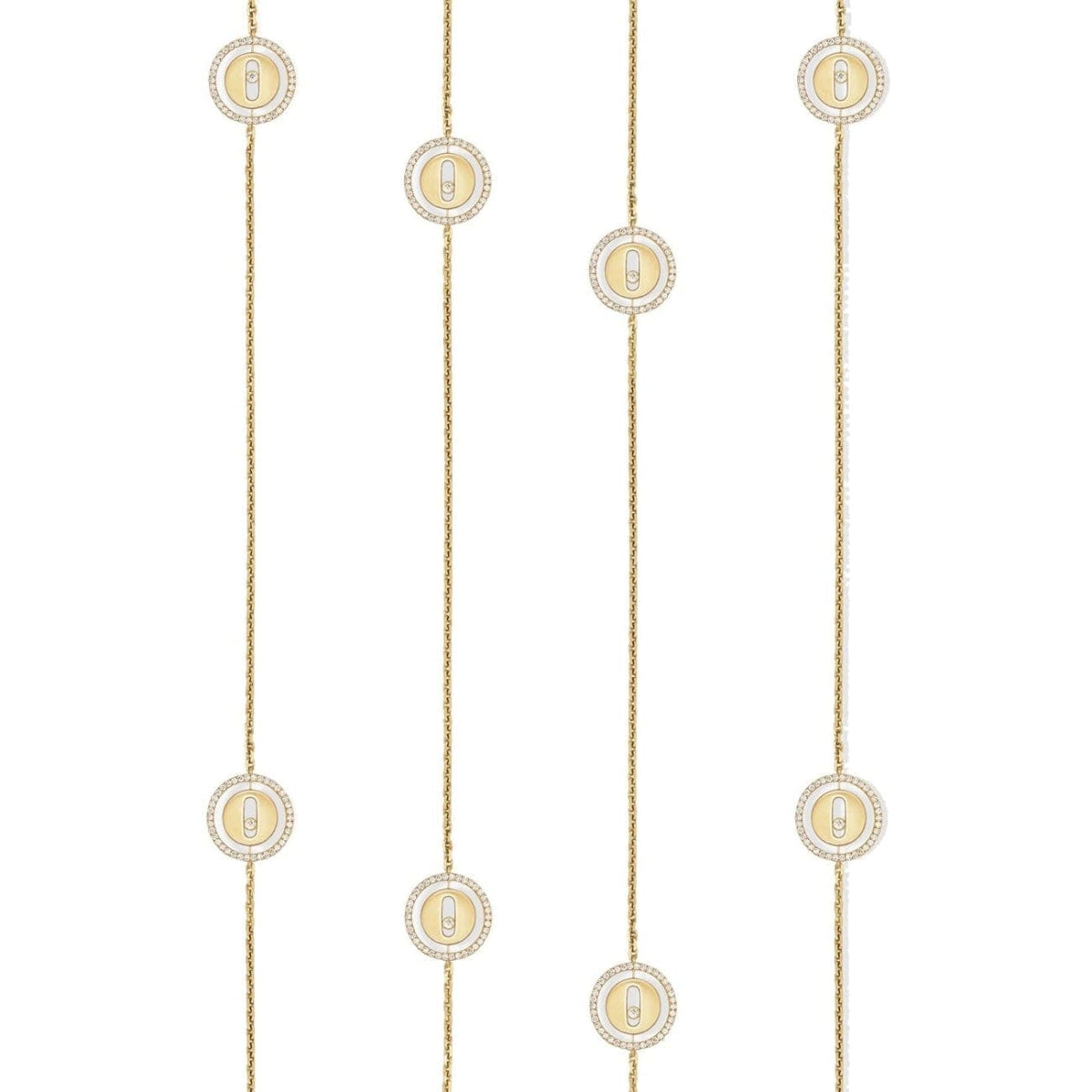 Messika Jewelry - NECKLACE DIAMOND YELLOW GOLD LUCKY MOVE LONG NECKLACE | Manfredi Jewels
