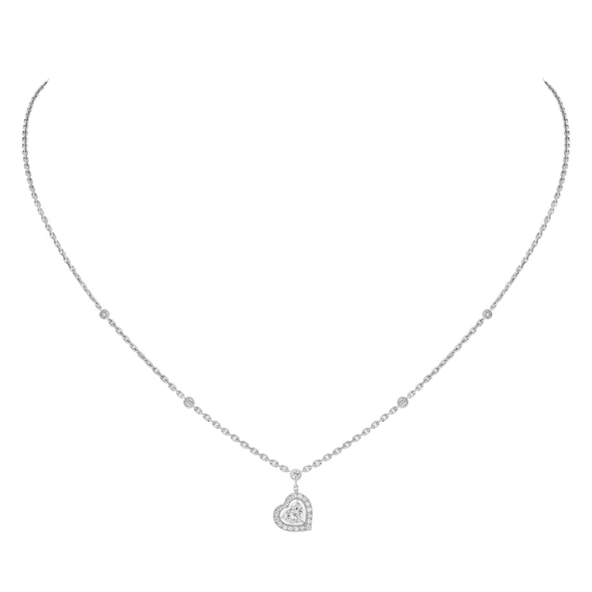 Messika Jewelry - WHITE GOLD JOY CŒUR 0.15-CARAT DIAMOND NECKLACE | Manfredi Jewels