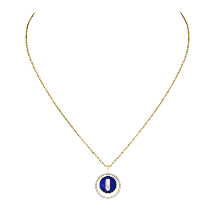 Messika Jewelry - YELLOW GOLD DIAMOND NECKLACE LUCKY MOVE PM LAPIS LAZULI NECKLACE | Manfredi Jewels