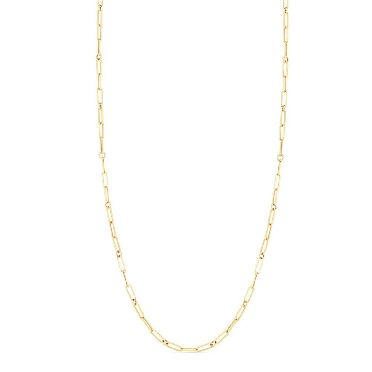 Roberto Coin Jewelry - 18K FINE PAPERCLIP LINK CHAIN 34’’ | Manfredi Jewels