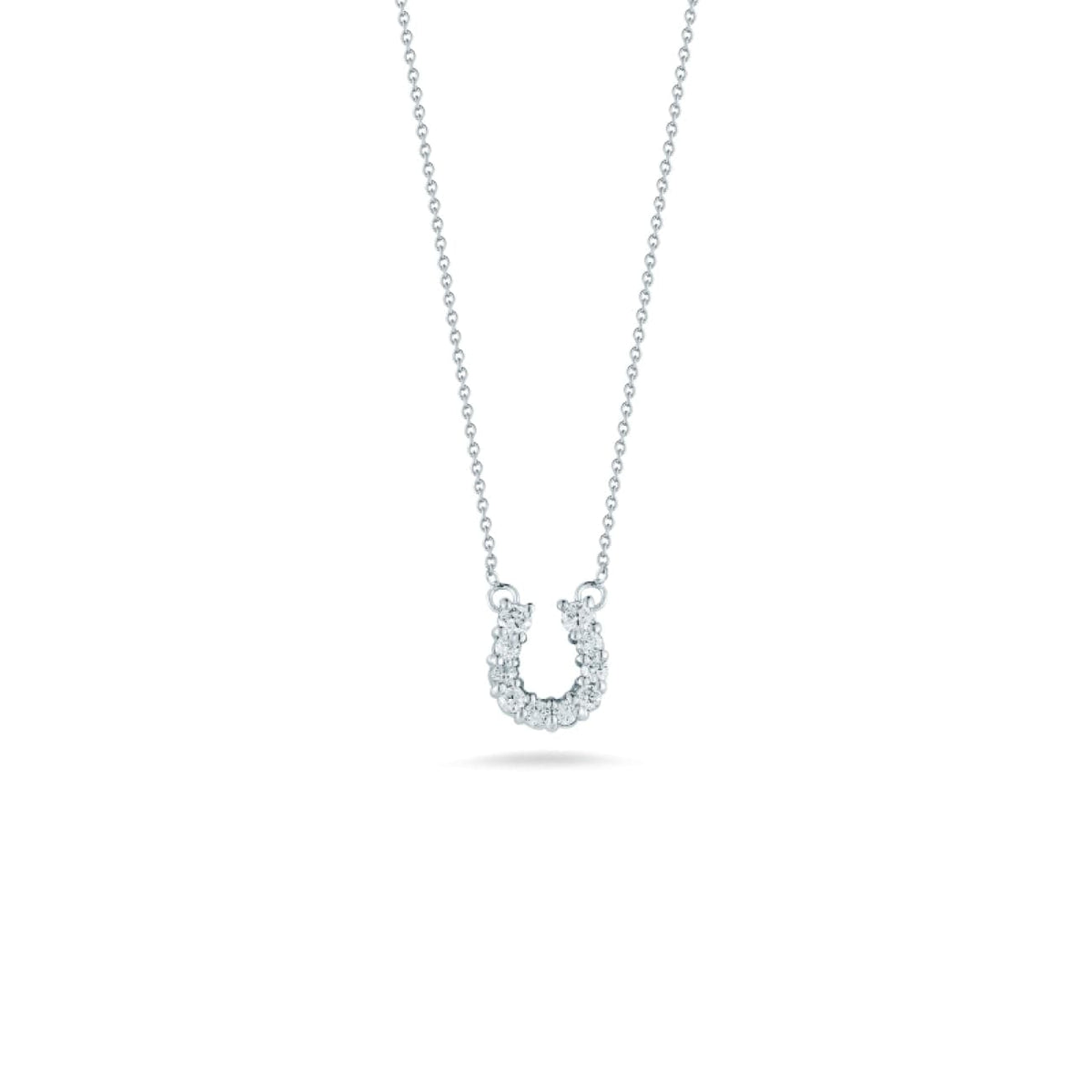 Roberto Coin Jewelry - 18KT GOLD HORSESHOE PENDANT WITH DIAMONDS | Manfredi Jewels