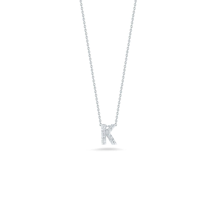 Roberto Coin Jewelry - 18Kt Gold Love Letter K Pendant With Diamonds 001634Awchxk | Manfredi Jewels