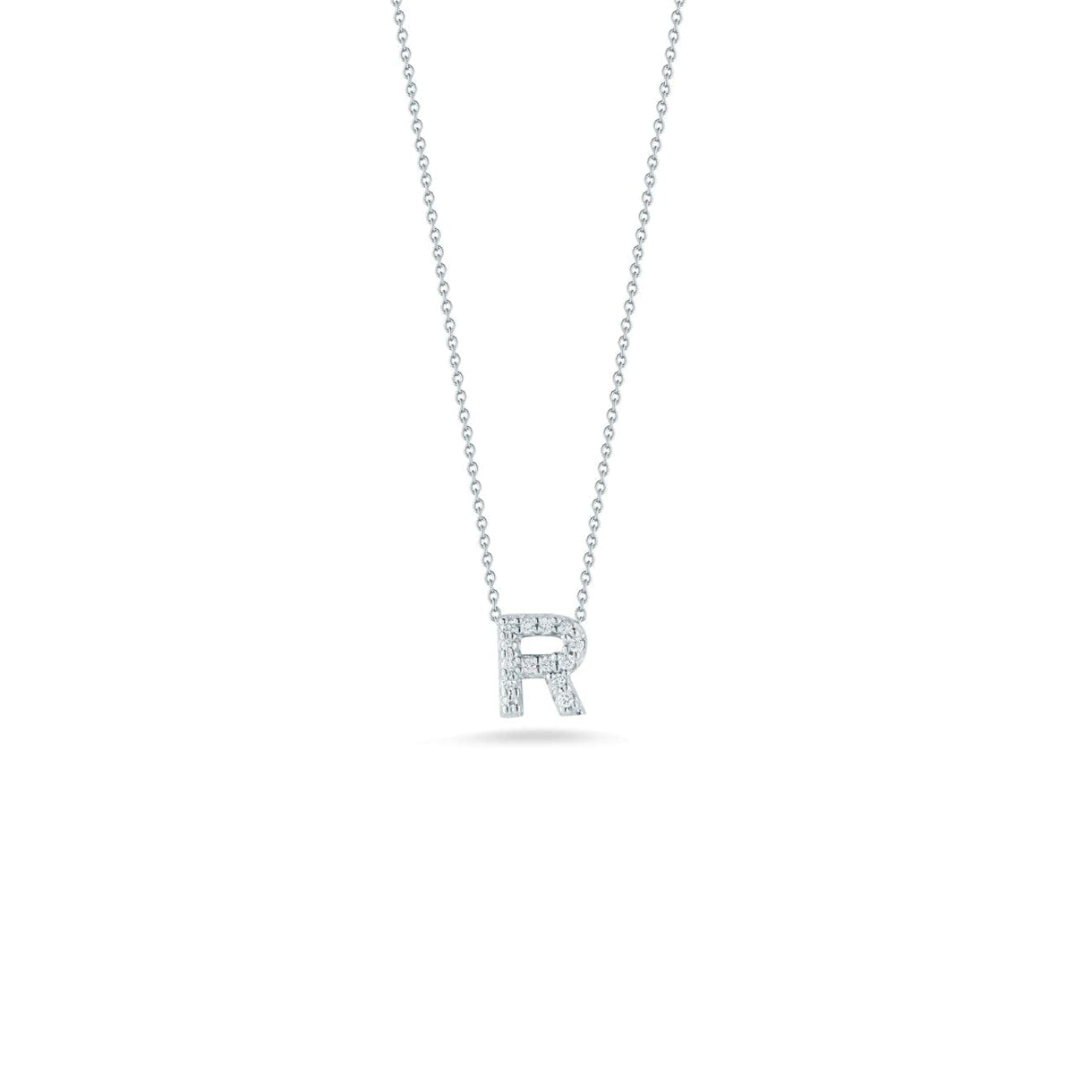 Roberto Coin Jewelry - LOVE LETTER R PENDANT WITH DIAMONDS | Manfredi Jewels