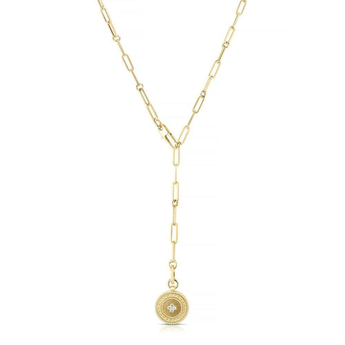 Roberto Coin Jewelry - VENETIAN PRINCESS PENDANT NECKLACE IN 18KT YELLOW GOLD | Manfredi Jewels