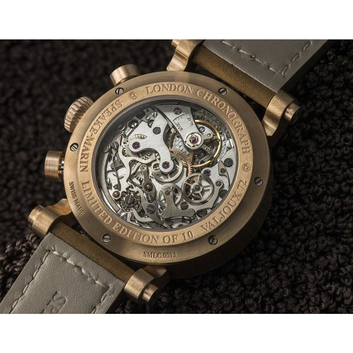 Speake Marin Watches - LONDON CHRONOGRAPH BRONZE BLUE DIAL (PRE-ORDER) | Manfredi Jewels