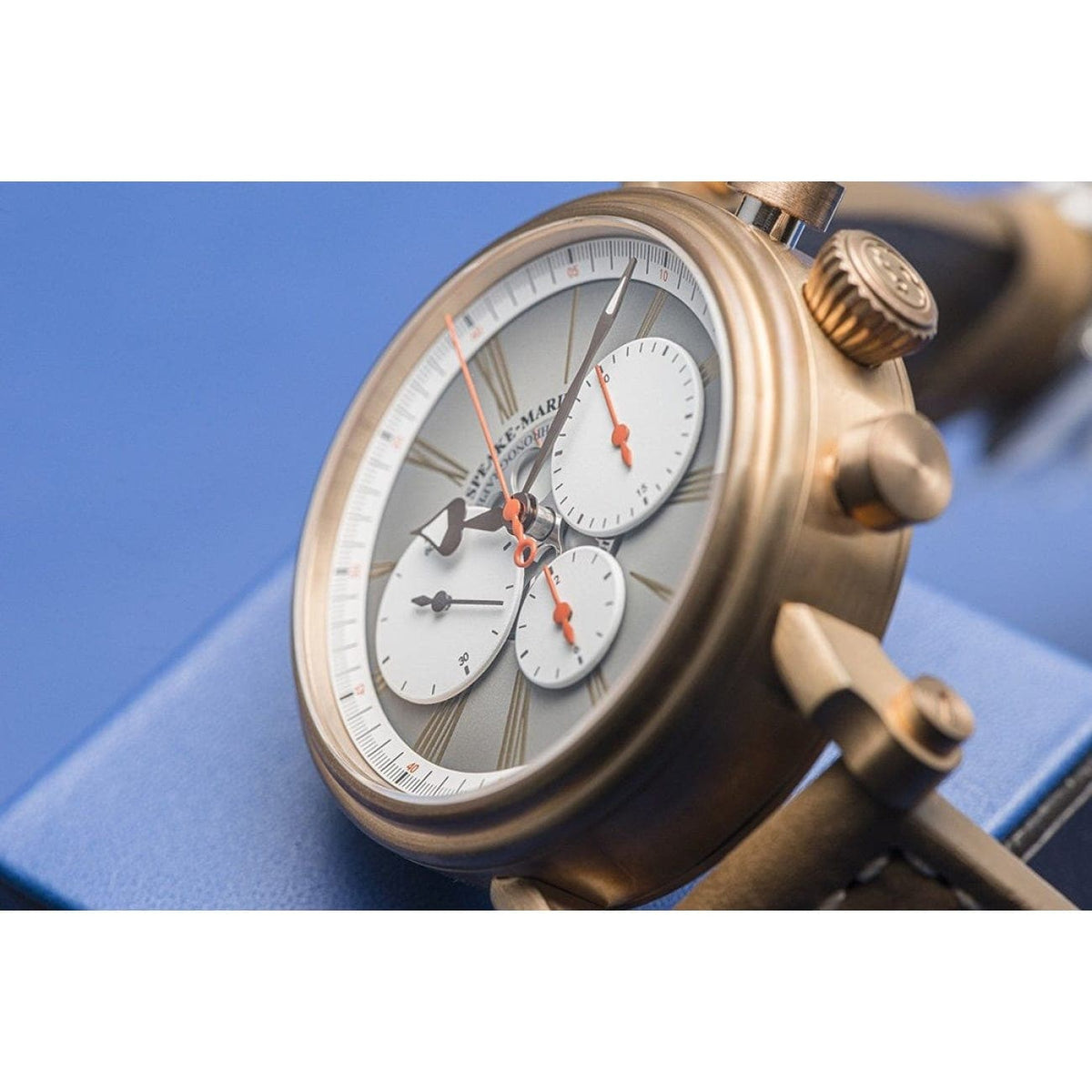 Speake Marin Watches - LONDON CHRONOGRAPH BRONZE GREY DIAL (PRE-ORDER) | Manfredi Jewels