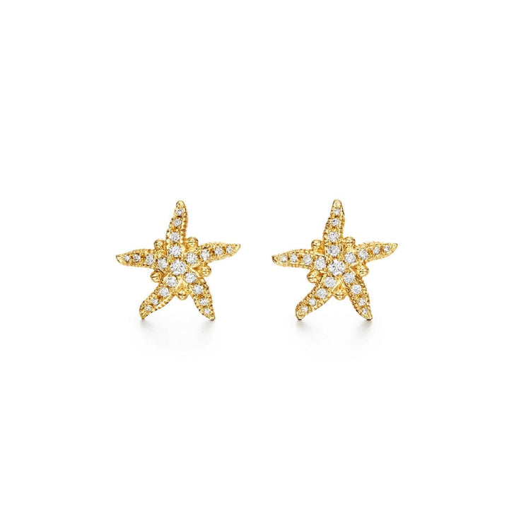 Temple St Clair Jewelry - 18K Pavé Sea Star Earrings | Manfredi Jewels