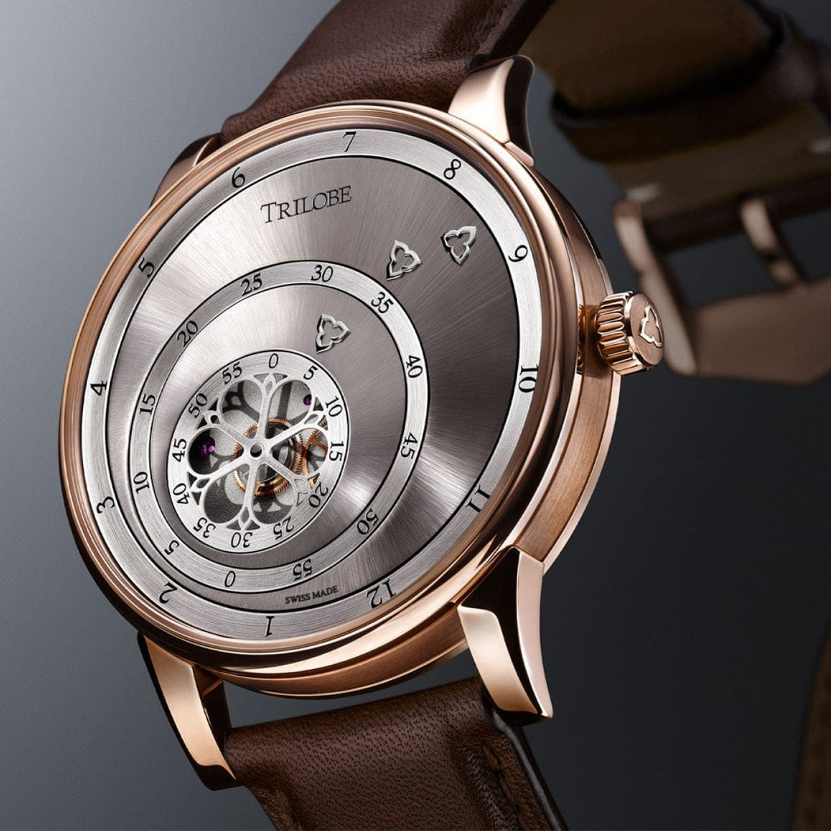 Trilobe New Watches - Les Matinaux Rose Gold Sunray Silver - LM07AS | Manfredi Jewels