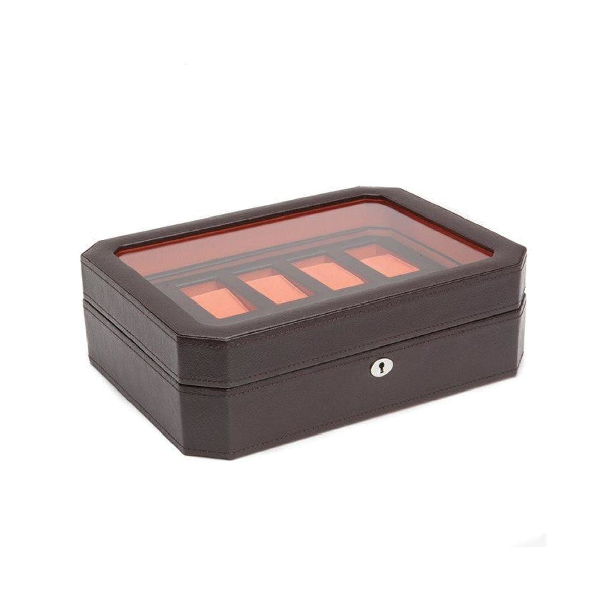 Wolf Accessories - WINDSOR 10 PIECE WATCH BOX- Orange | Manfredi Jewels