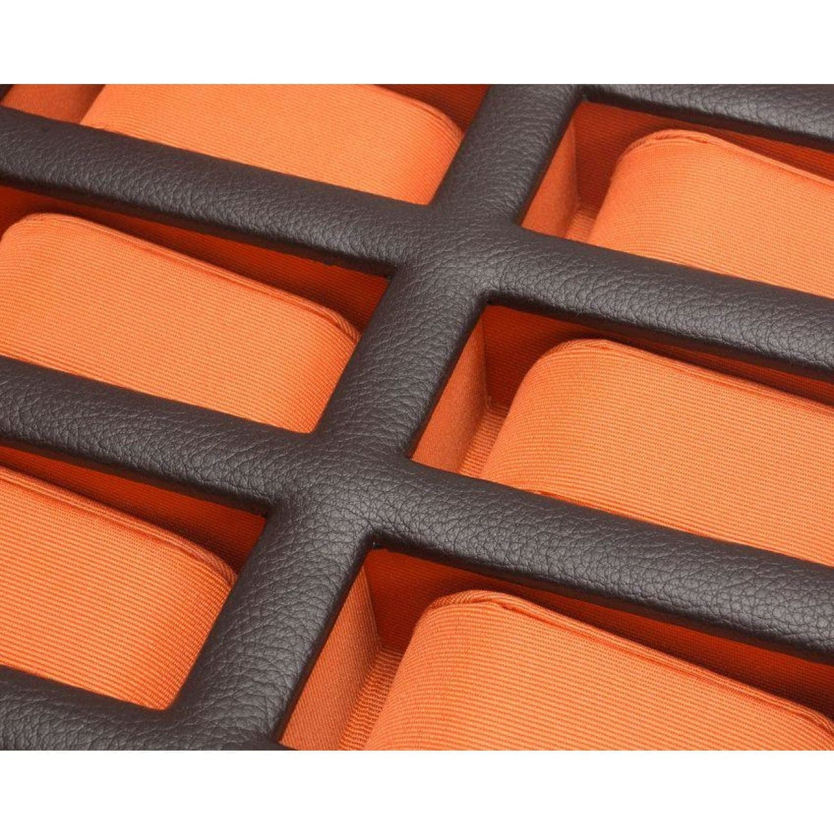Wolf Accessories - WINDSOR 10 PIECE WATCH BOX WITH DRAWER-ORANGE | Manfredi Jewels