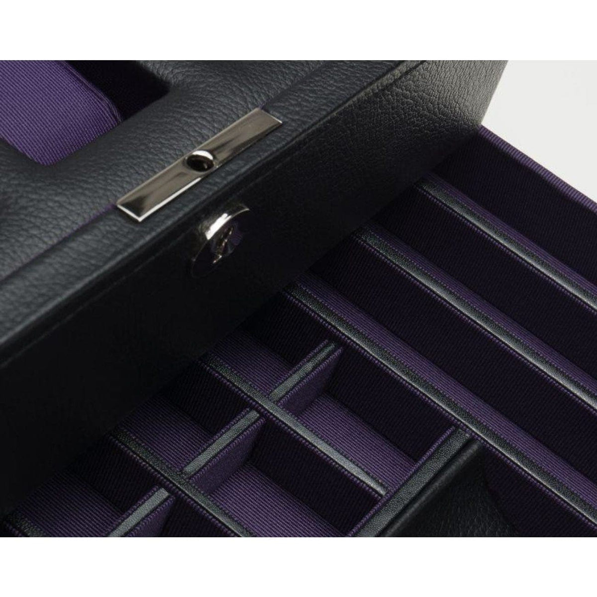 Wolf Accessories - WINDSOR 10 PIECE WATCH BOX WITH DRAWER-Purple | Manfredi Jewels
