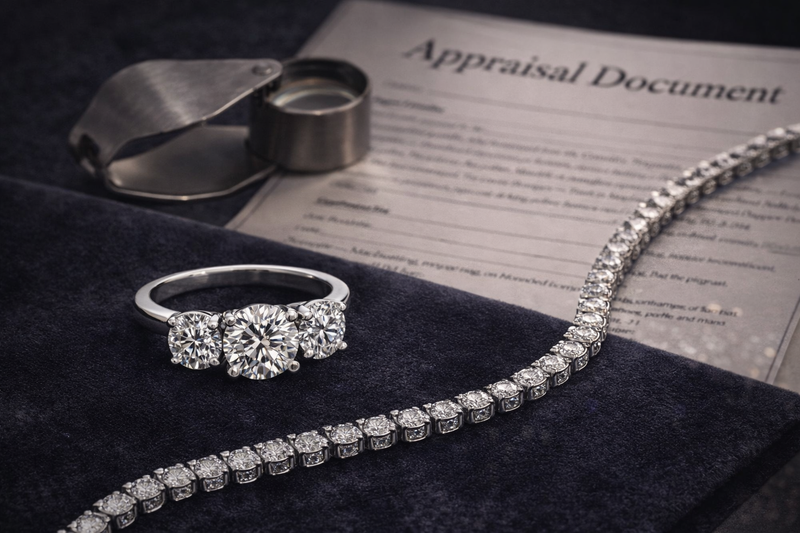 Fine jewelry appraisal process at Manfredi Jewels Greenwich CT.