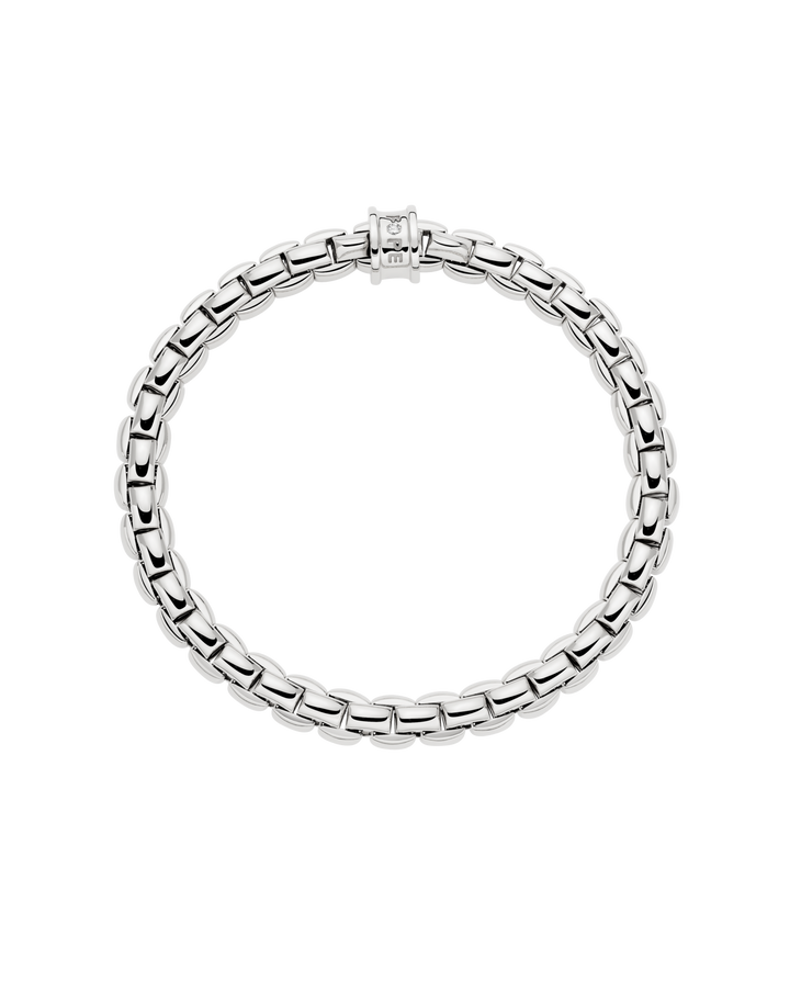 Fope Jewelry - Eka 18K White Gold Flex’it Bracelet with a White Diamond | Manfredi Jewels