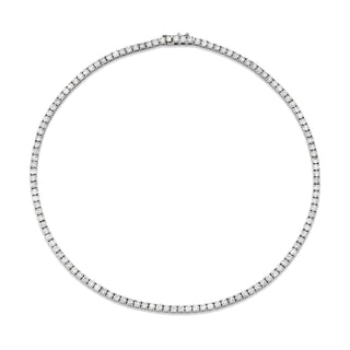 Facet Barcelona Jewelry - Tennis 14K White Gold 15.75 Inches Choker 2.45 ct Diamond Necklace | Manfredi Jewels