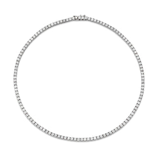 Tennis 14K White Gold 15.75 Inches Choker 2.45 ct Diamond Necklace