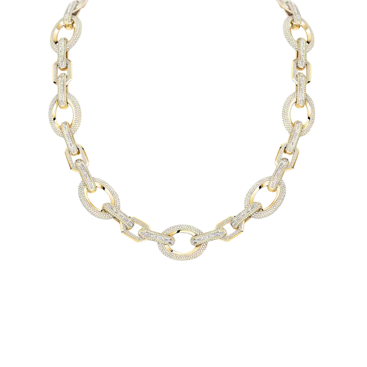 Messika Jewelry - Groove 18K Yellow Gold Groove Diamond Necklace | Manfredi Jewels