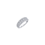 14K White Gold & Diamond Channel Set Band Ring