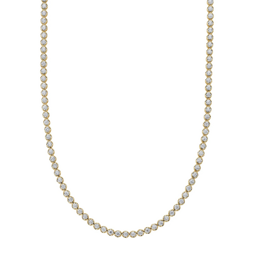 14K Yellow Gold 1.93ct Diamond Tennis Necklace