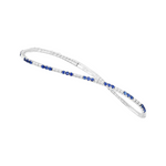 14K White Gold & Sapphire Flexible Bangle