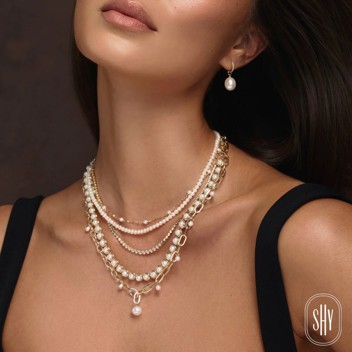 Jackie 14K Yellow Gold Cultured Pearl Tennis Necklace
