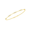 14K Yellow Gold & Diamond Flexible Bangle