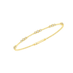 14K Yellow Gold & Diamond Flexible Bangle