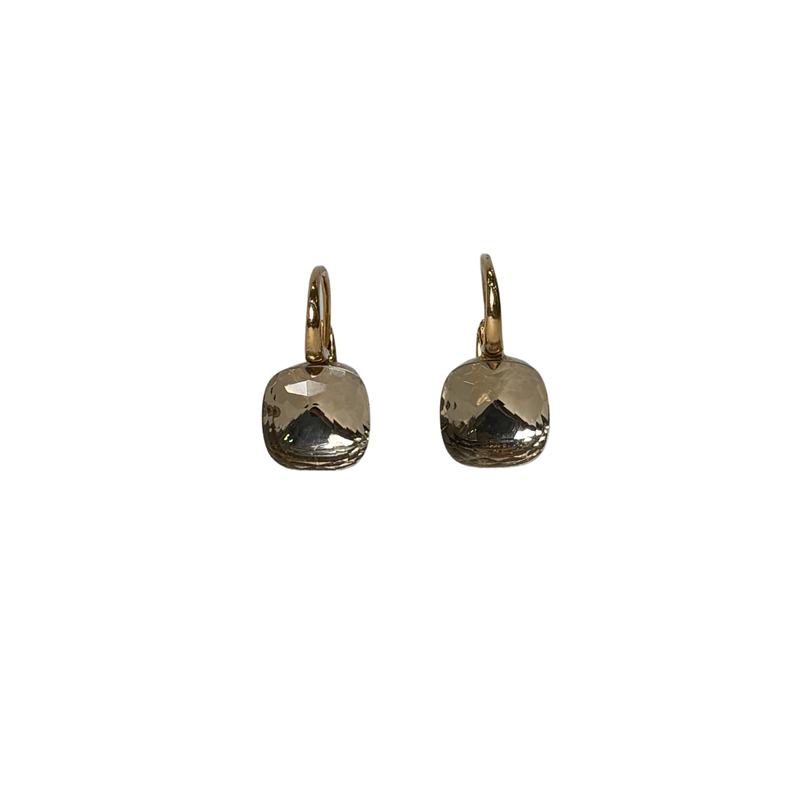 Estate 18K Rose Gold Pomellato White Topaz Classic Nudo Earring