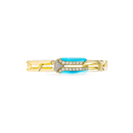 Arco 18K Yellow Gold Turquoise and Diamond Bracelet