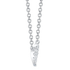 14K White Gold 0.05ct Diamond Pave Heart Necklace