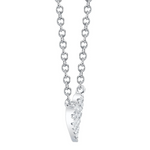14K White Gold 0.05ct Diamond Pave Heart Necklace