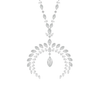 Desert Bloom 18K White Gold Wild Moon Diamond Necklace