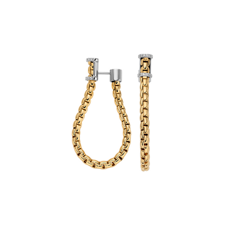 18K Yellow Gold & Diamond Flex'it Earrings