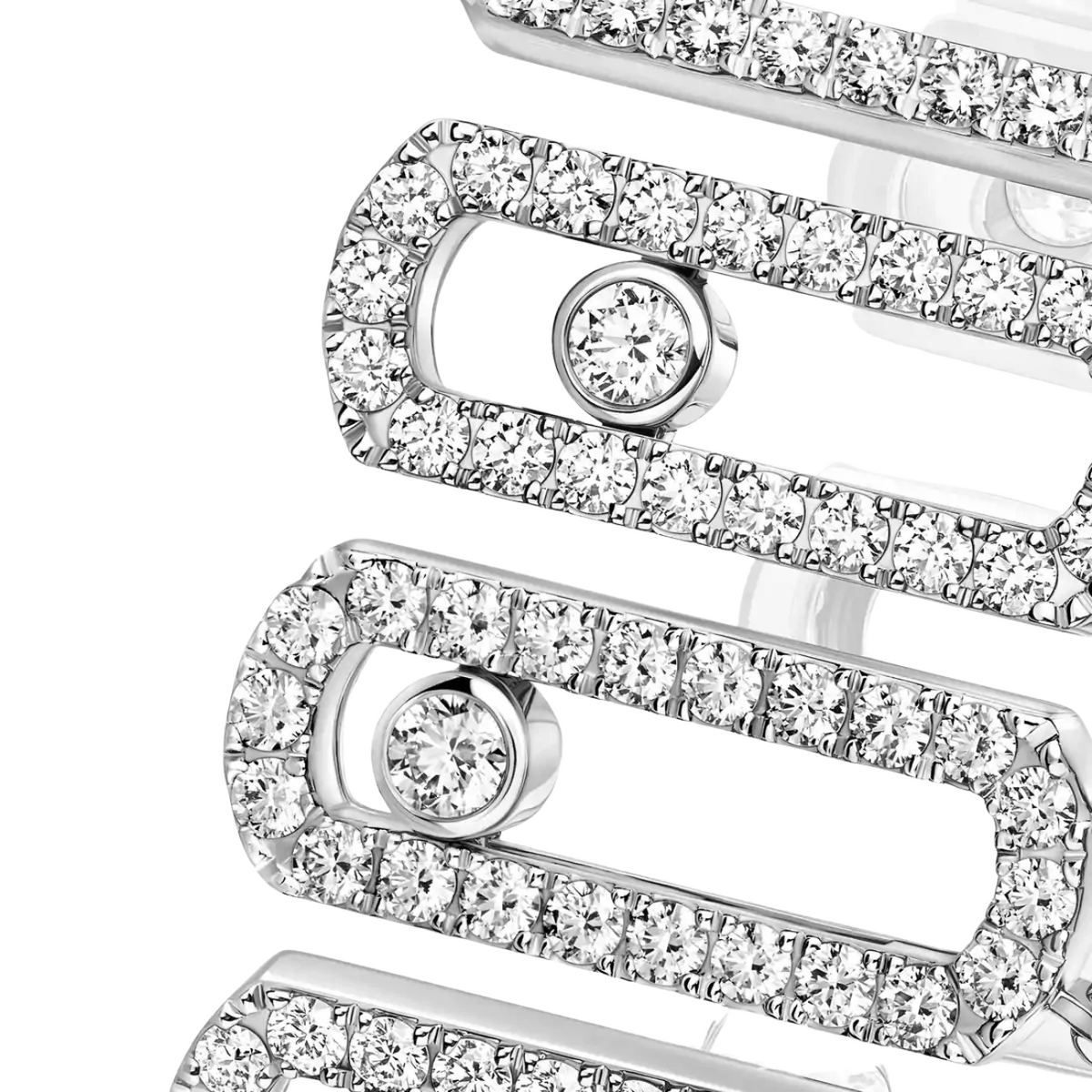 Messika Jewelry - Move 18K White Gold & Diamond Iconica Pavé Bracelet | Manfredi Jewels