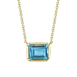 14K Yellow Gold 2.08ct BlueTopaz Necklace