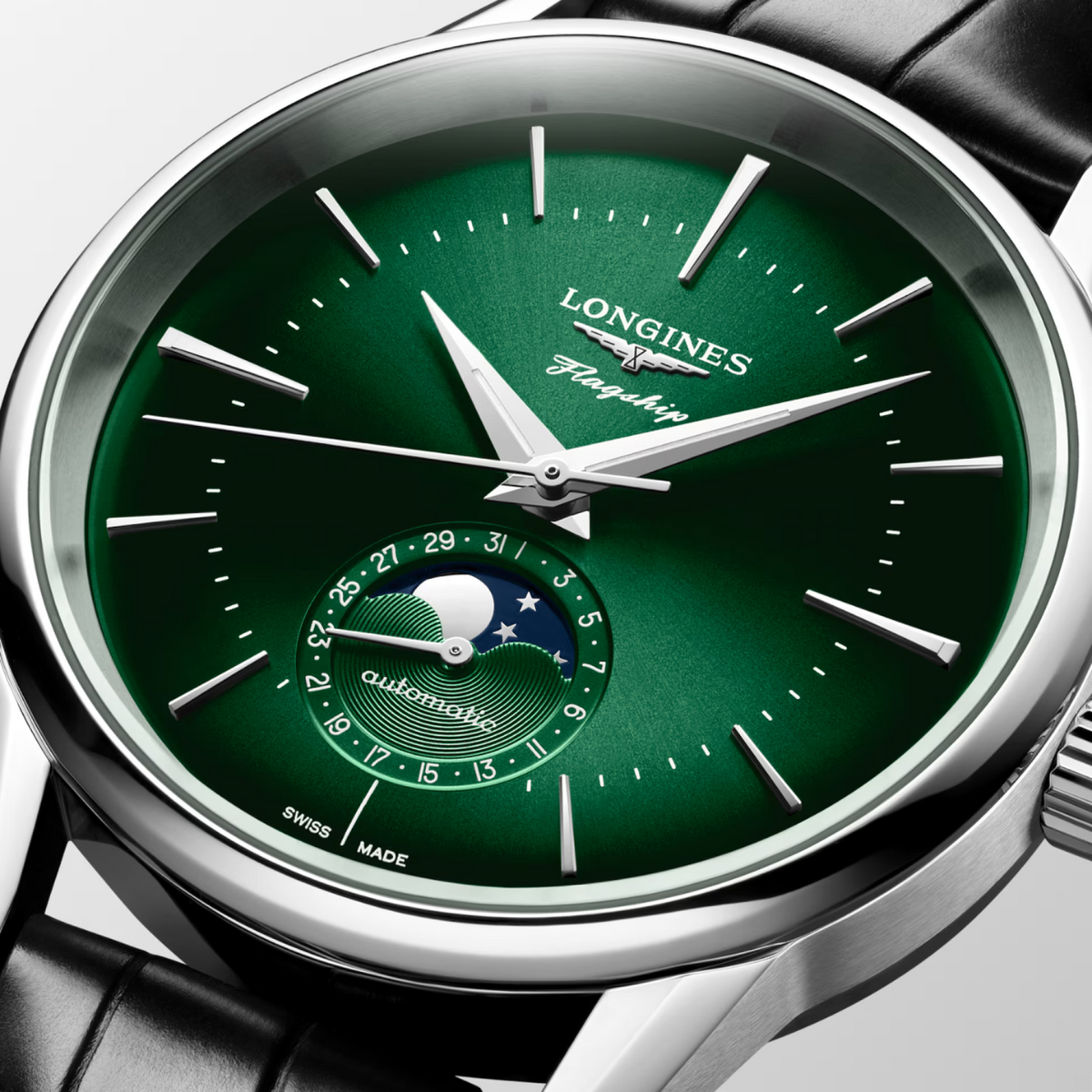 Longines Watches - FLAGSHIP HERITAGE MOONPHASE | Manfredi Jewels