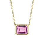 14K Yellow Gold 1.92ct Pink Topaz Necklace