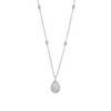 14K White Gold 0.40ct Pear Diamond Necklace