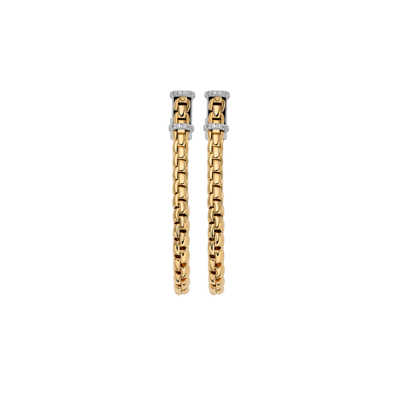 18K Yellow Gold & Diamond Flex'it Earrings