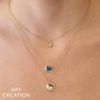 14K Yellow Gold 2.08ct BlueTopaz Necklace