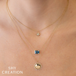 14K Yellow Gold 2.08ct BlueTopaz Necklace