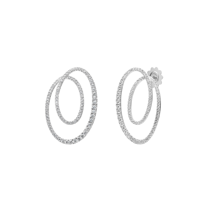 Mattioli Jewelry - 18K White Gold & Diamond Chips Swirl Earrings | Manfredi Jewels