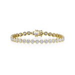 14K Yellow Gold 1.80ct Diamond Bezel Stella Tennis Bracelet