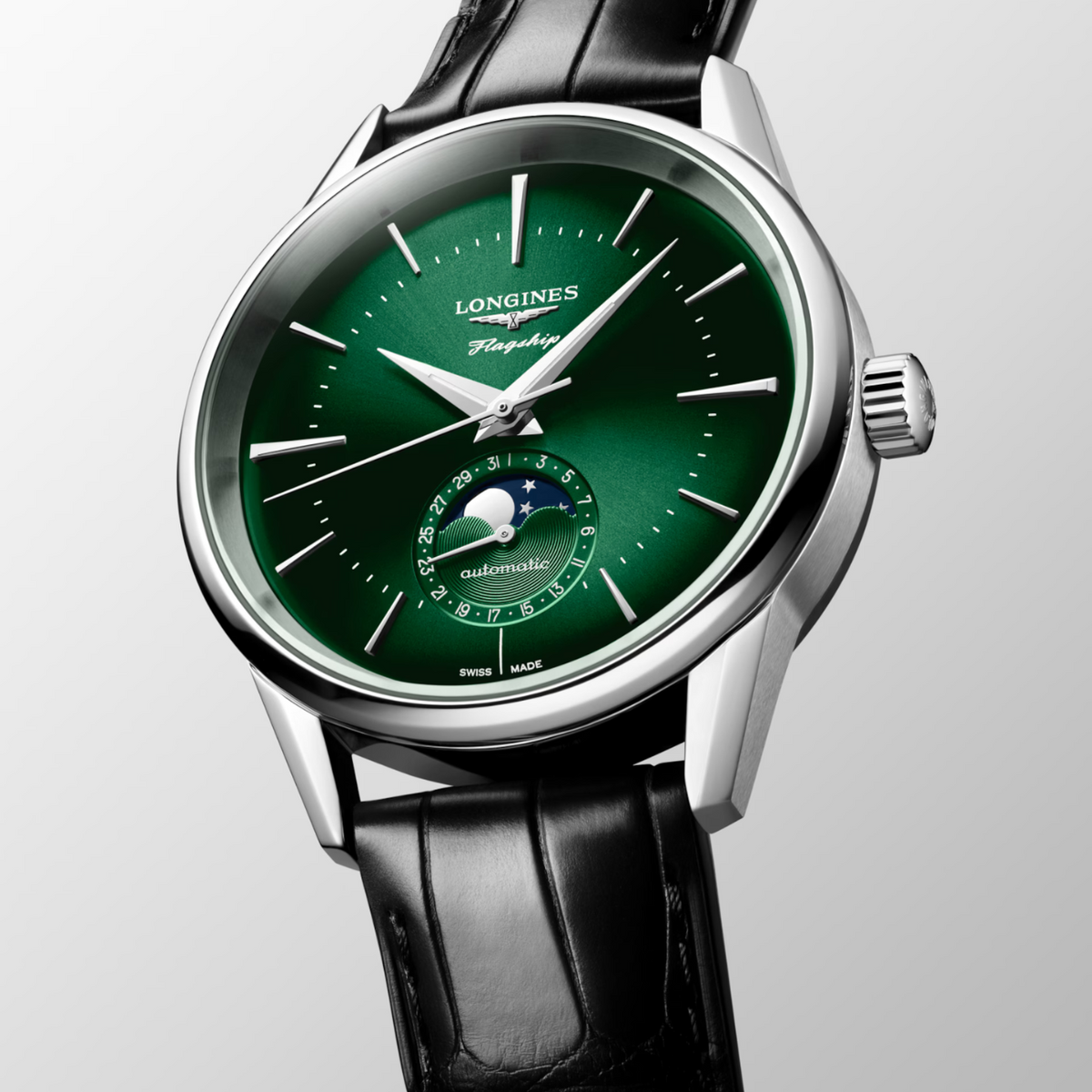 Longines Watches - FLAGSHIP HERITAGE MOONPHASE | Manfredi Jewels