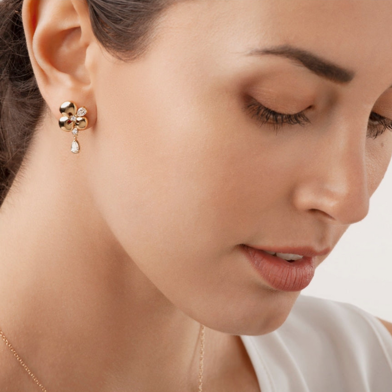 Ischia 18K Yellow Gold Diamond Drop Earrings