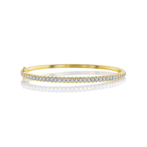 Kate 14K Yellow Gold 0.65ct Diamond Bangle