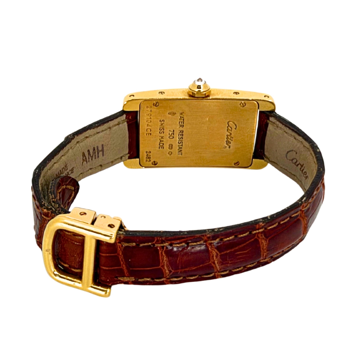 Tank Américaine 18K Yellow Gold Diamond Bezel