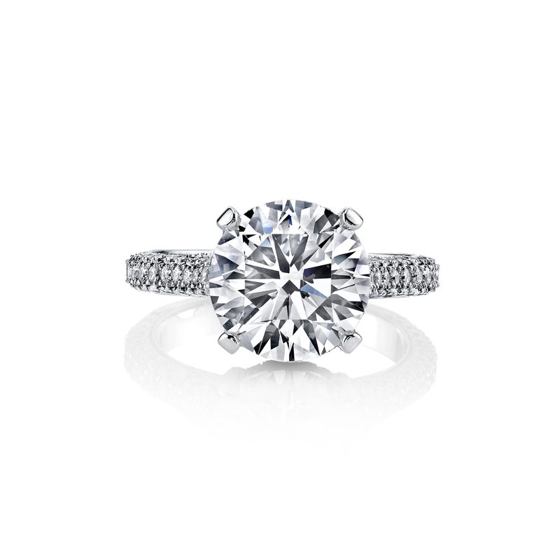 Round Cut 4.53ct Platinum Diamond Ring