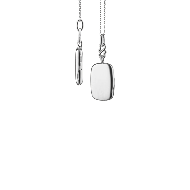 Monica Rich Kosann Jewelry - Slim ’Britt’ Sterling Silver Locket Necklace | Manfredi Jewels